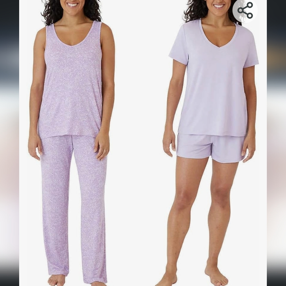 Eddie Bauer Women's 4-Piece Sleep Set, Tank, Tee, Short, Pant